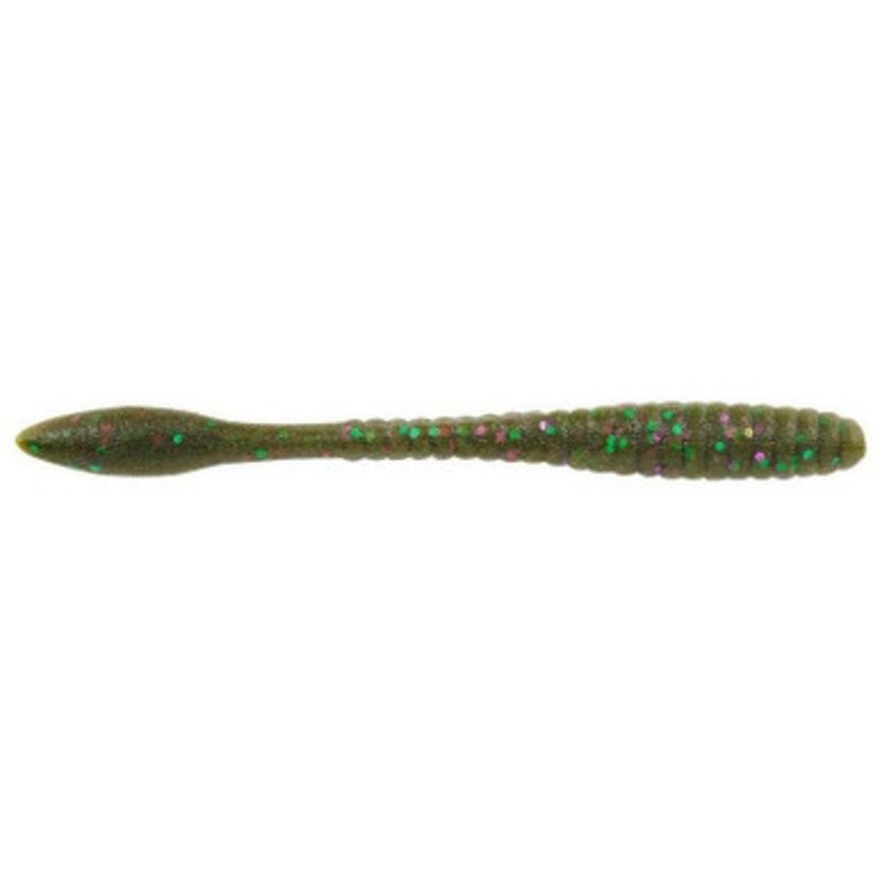 Berkley Maxscent Flat Worm - 4.25in - Green Pumpkin Party