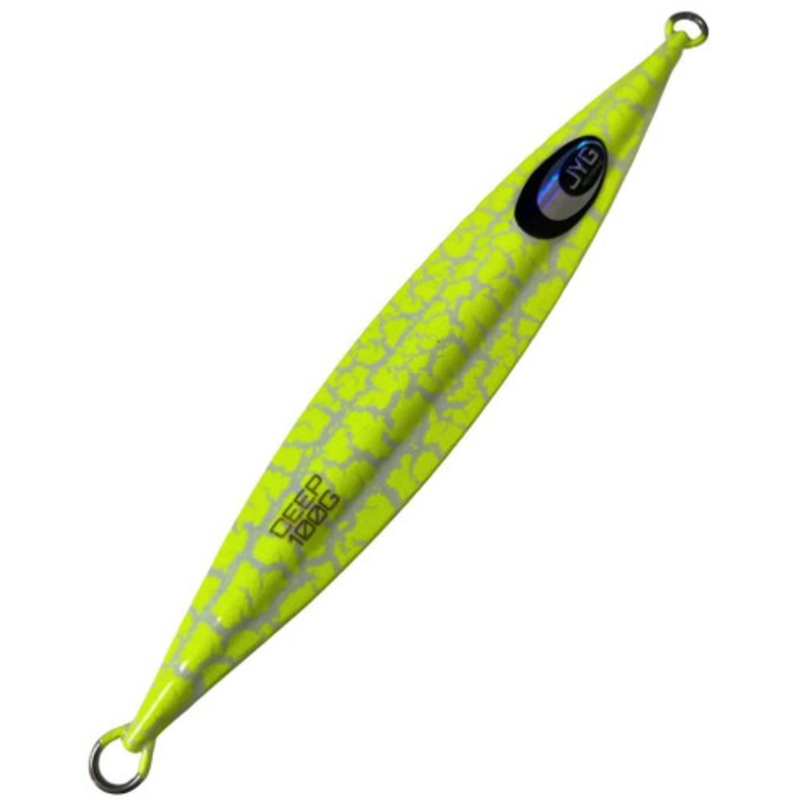 JYG PRO Fishing Deep Slow Pitch Jig - 100g - Yellow Crackle