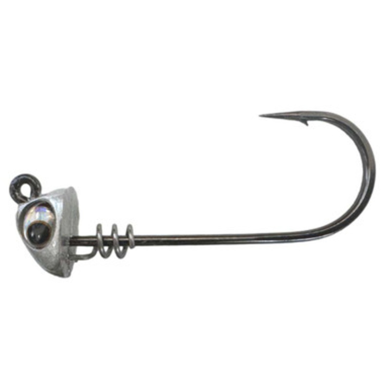 No Live Bait Needed Screwlock Jighead - 8'' Bait - 1/2oz Tin - Raw