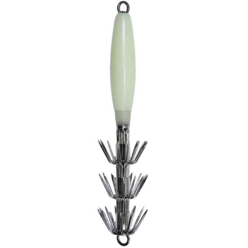 Ahi USA 6 Inch Hard Body Luminous Glow Squid Jig - 3 Hook