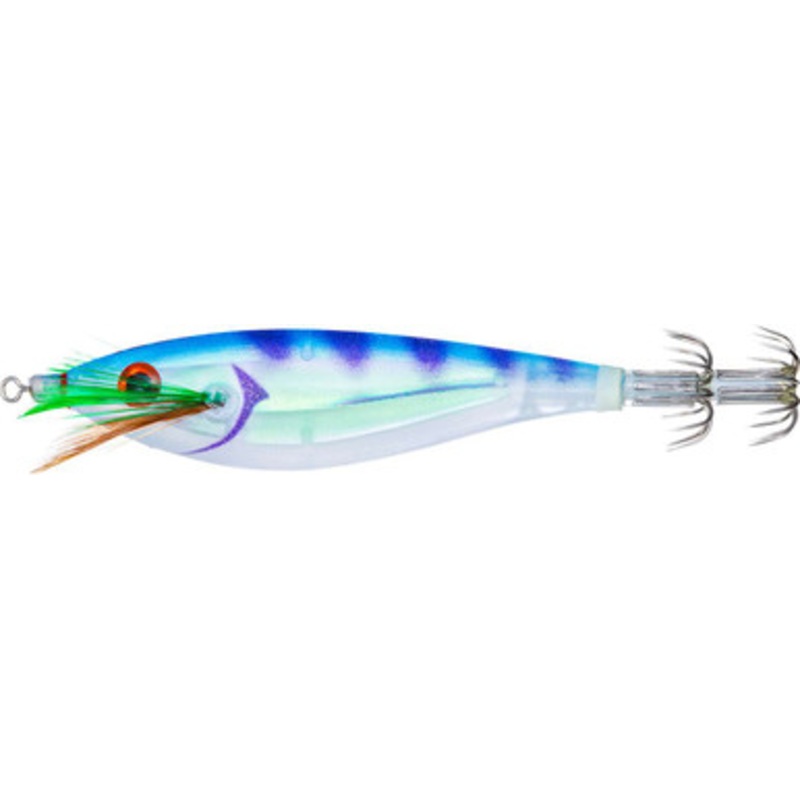 Yo-Zuri Ultra 3D Cloth M2 #S Squid Jig - 3 3/4in - Clear Luminous Blue