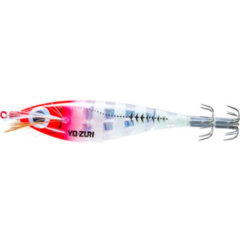 Yo-Zuri Ultra 3D Laser DX M2 #S Squid Jig - 3 3/4in - Zebra Luminous Red Head