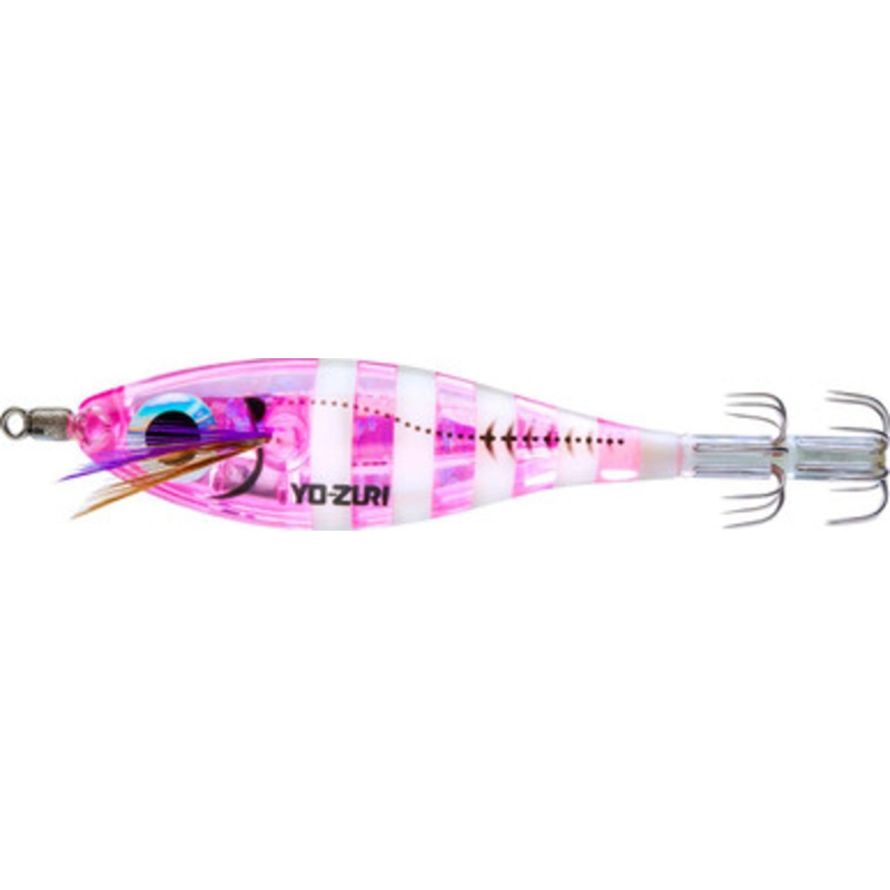 Yo-Zuri Ultra 3D Laser DX M2 #SS Squid Jig - 3 3/8in - Zebra Luminous Pink