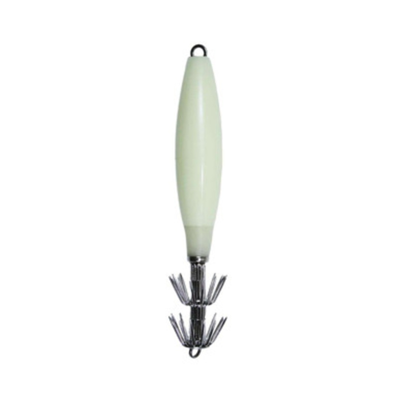 Ahi USA 7.5 Inch Jumbo Hard Body Luminous Glow Squid Jig - 2 Hook