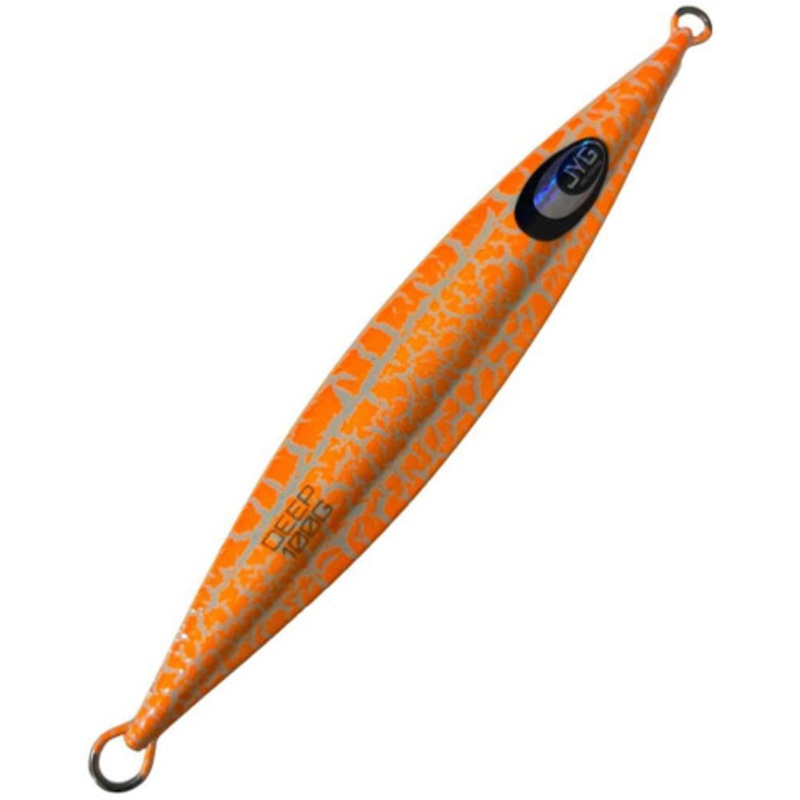 JYG PRO Fishing Deep Slow Pitch Jig - 100g - Orange Crackle