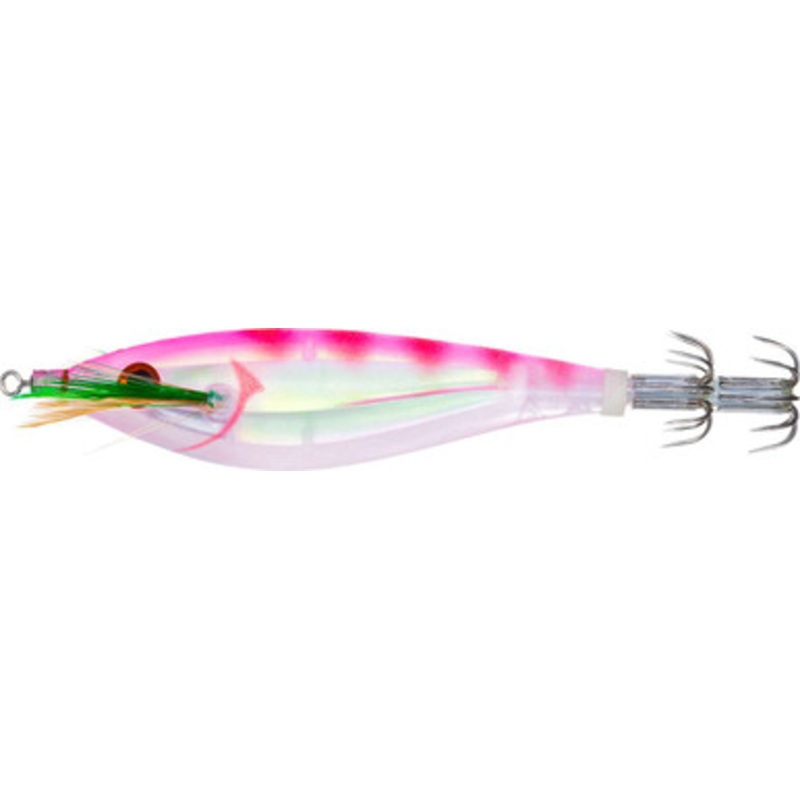 Yo-Zuri Ultra 3D Cloth M2 #S Squid Jig - 3 3/4in - Clear Luminous Pink