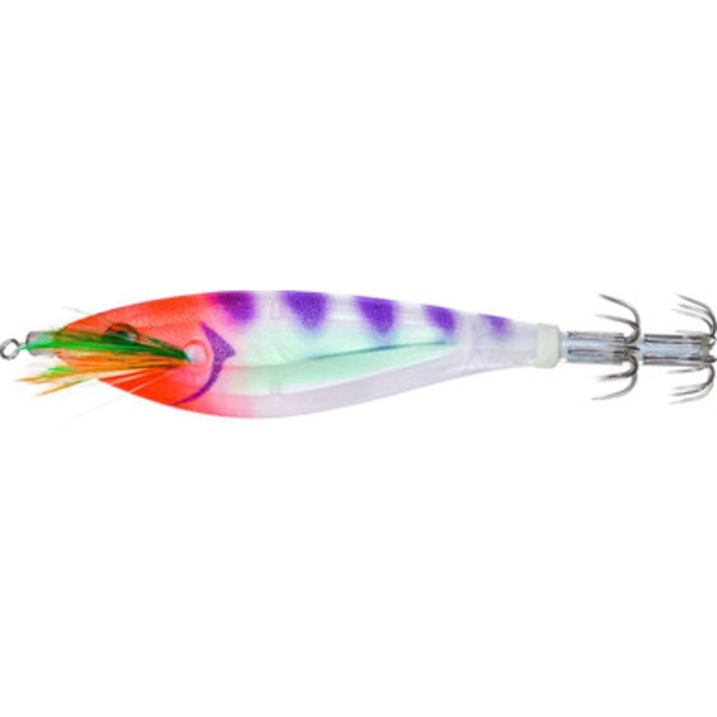 Yo-Zuri Ultra 3D Cloth M2 #S Squid Jig - 3 3/4in - Clear Luminous Red Head