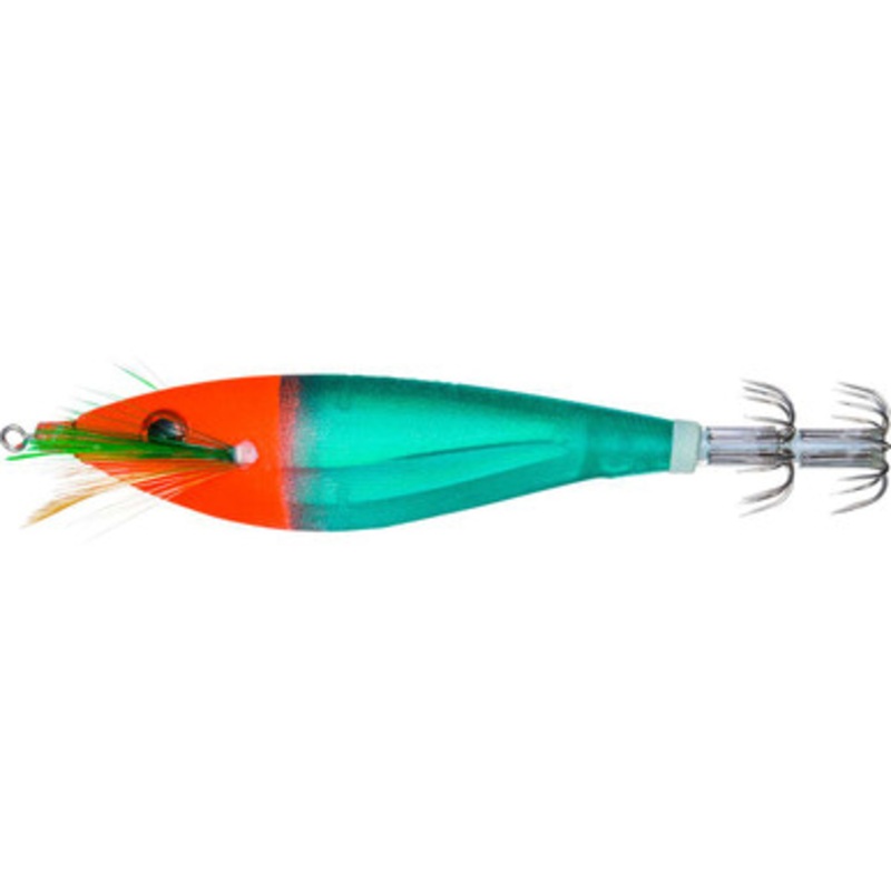Yo-Zuri Ultra 3D Cloth M2 #S Squid Jig - 3 3/4in - Clear Luminous Red Green