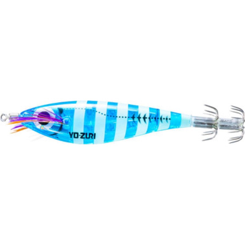 Yo-Zuri Ultra 3D Laser DX M2 #S Squid Jig - 3 3/4in - Zebra Luminous Blue