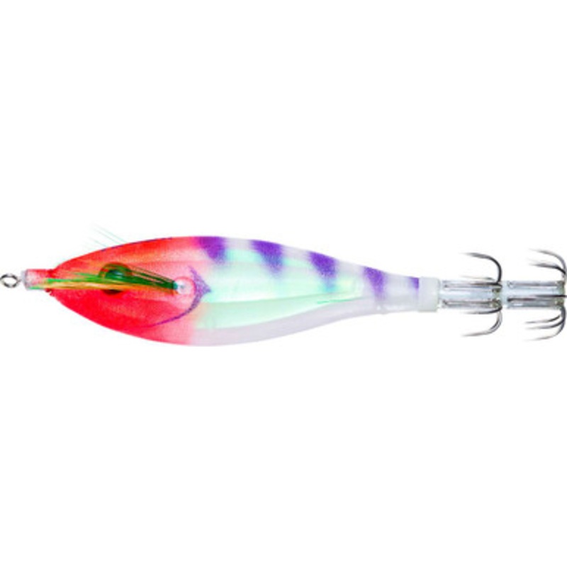 Yo-Zuri Ultra 3D Cloth M2 #SS Squid Jig - 3 3/8in - Clear Luminous Red Head