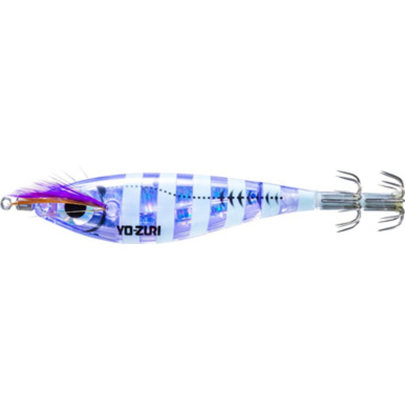Yo-Zuri Ultra 3D Laser DX M2 #S Squid Jig - 3 3/4in - Zebra Luminous Purple