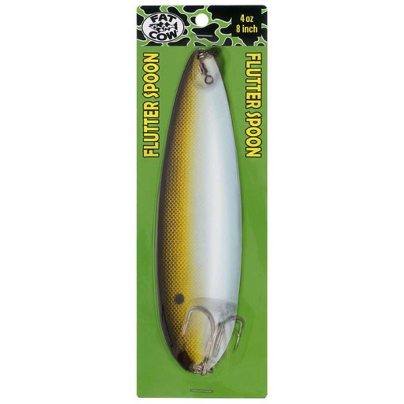 Fat Cow Fishing Flutter Spoon - 8in - Bunker