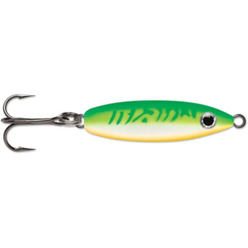 VMC Rattle Spoon - 1/16oz - Glow Green Fire