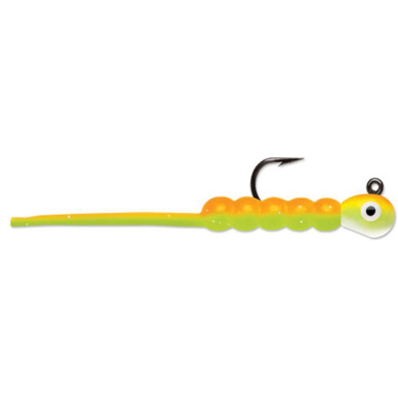 VMC Tungsten Wax Tail Jig - 1/16oz - Orange Chartreuse Glow