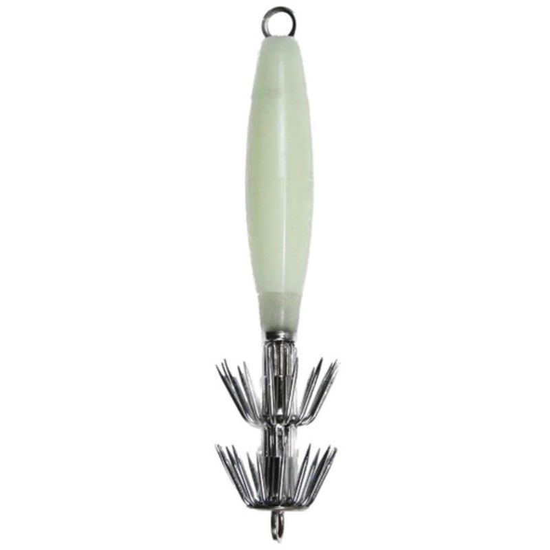 Ahi USA 6 Inch Hard Body Luminous Glow Squid Jig - 2 Hook