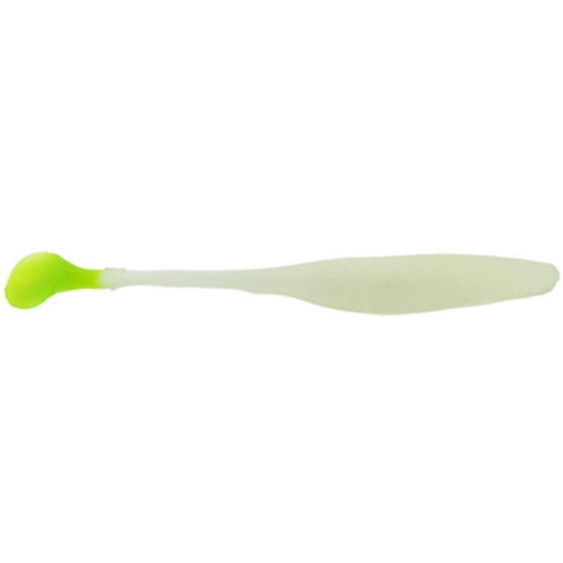 Bass Assassin 5in Sea Shad Swimbait - Glow / Chartreuse Tail