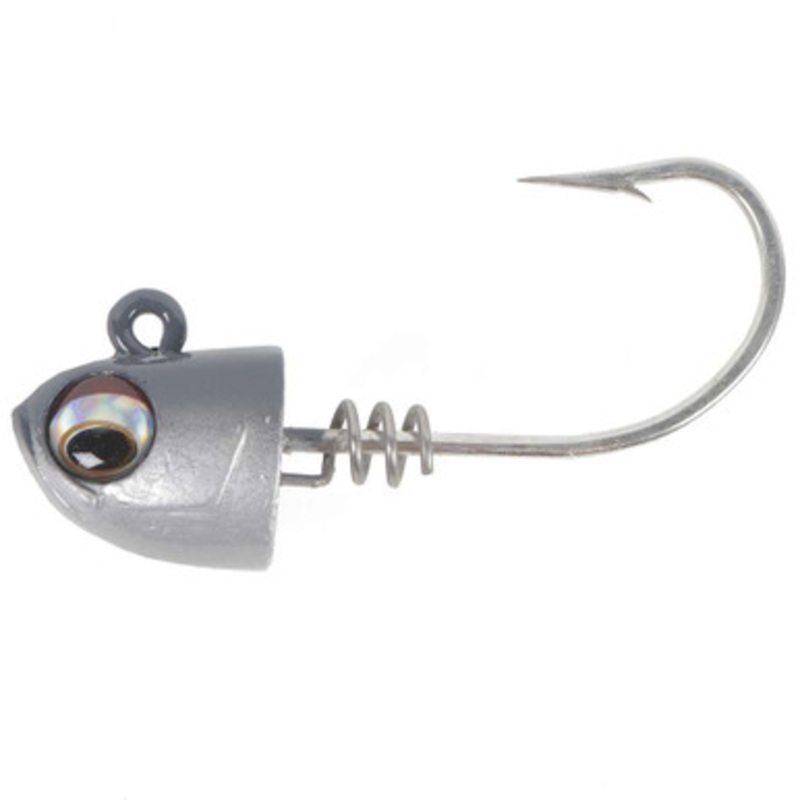 No Live Bait Needed Screwlock Jigheads - 5'' Bait - 2oz - Mullet Run