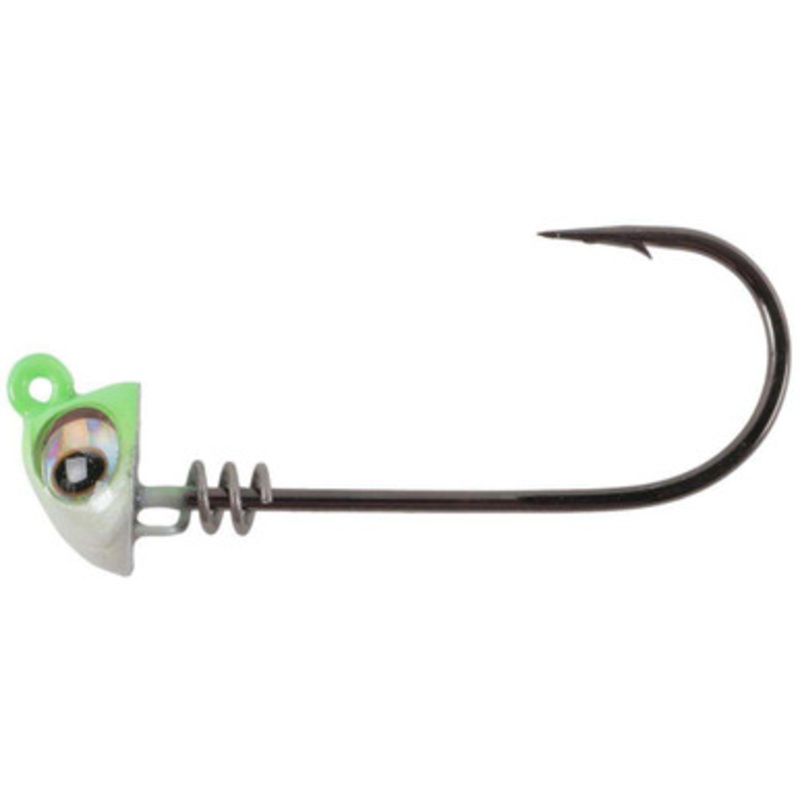 No Live Bait Needed Screwlock Jigheads - 8'' Bait - 1oz - Limesider