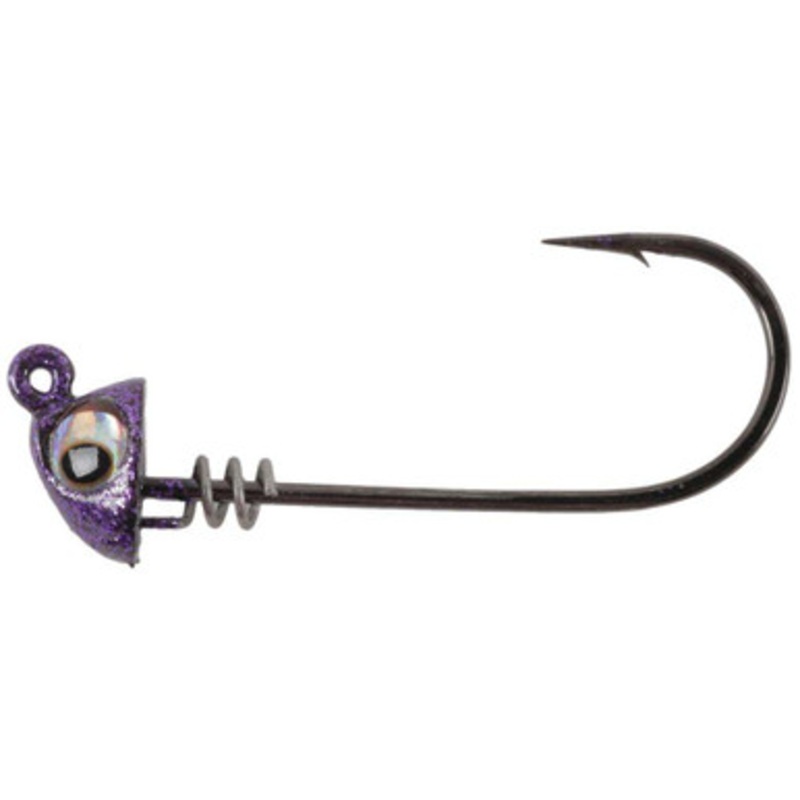 No Live Bait Needed Screwlock Jigheads - 8'' Bait - 3/4oz - Prple Haze