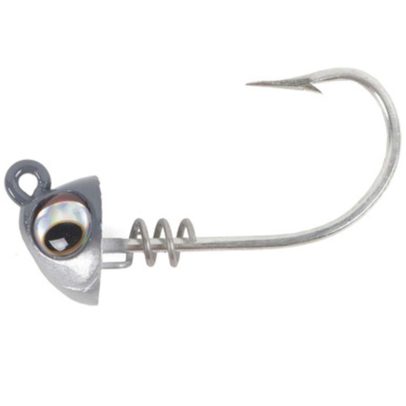 No Live Bait Needed Screwlock Jigheads - 5'' Bait - 3/4oz - Mullet Run