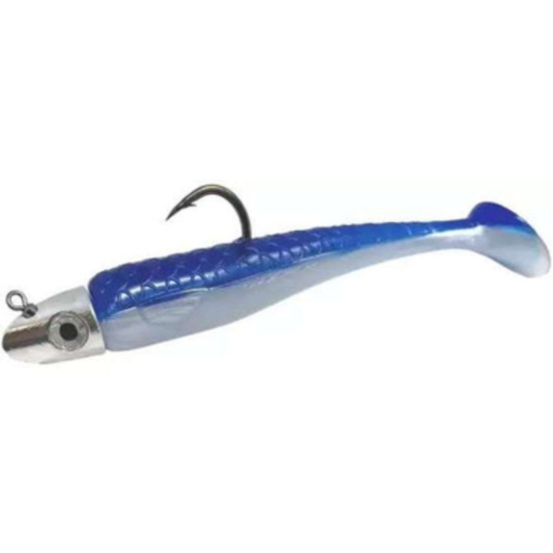 RonZ Z-Fin Big Game Series HD Rigged Paddeltail - 6in - 5oz - B/W