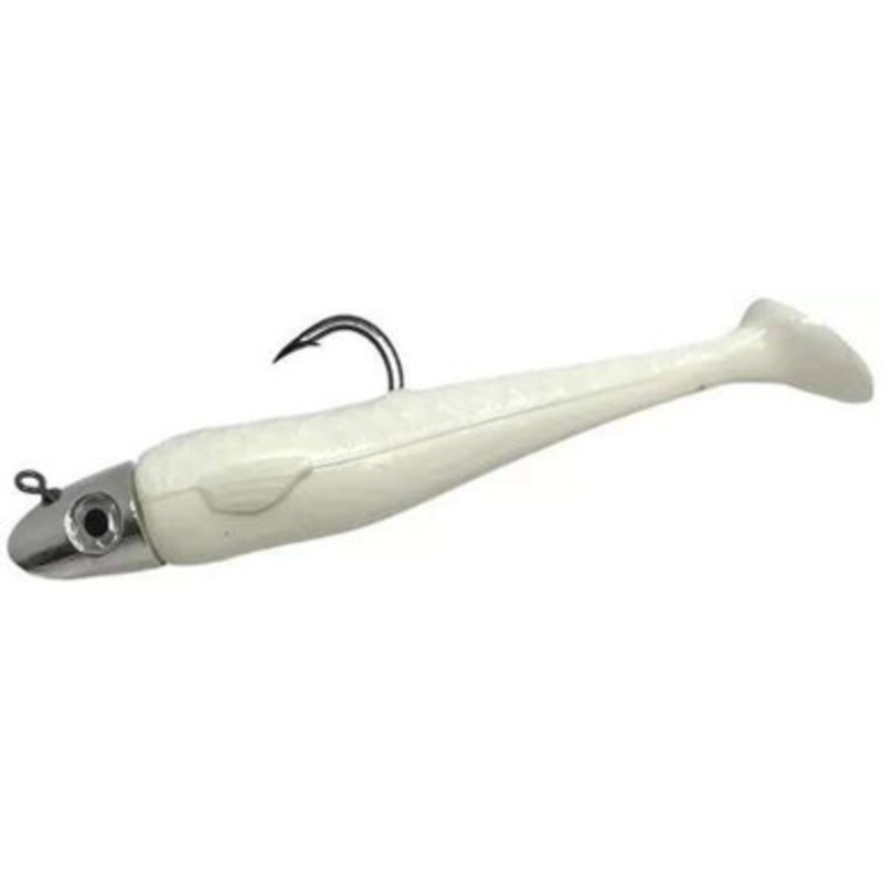 RonZ Z-Fin Big Game Series HD Rigged Paddeltail - 6in - 5oz - White