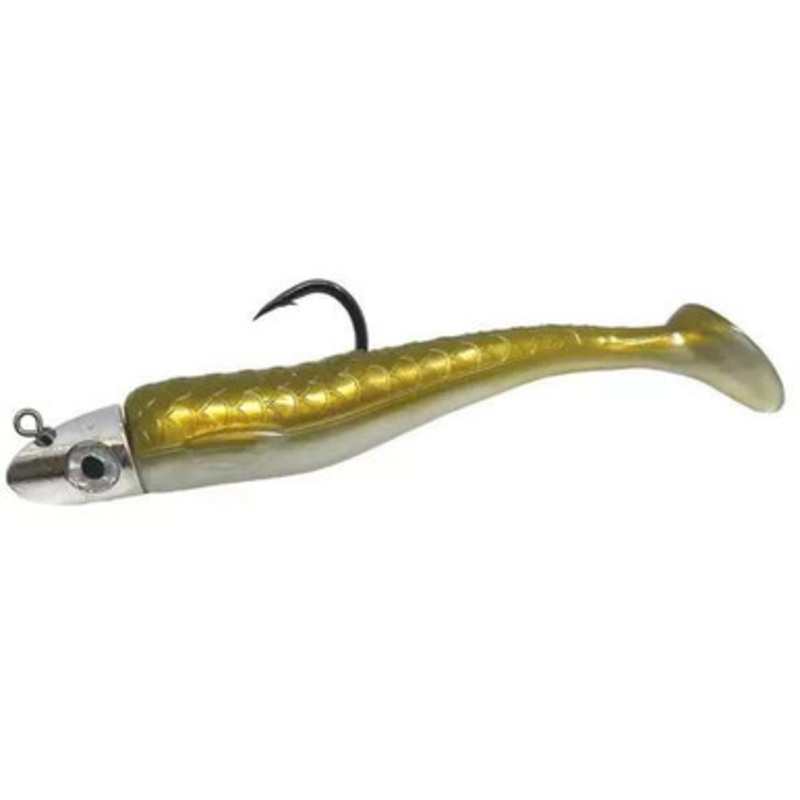 RonZ Z-Fin Big Game Series Rigged Paddeltail - 6in - 3oz - Sand Eel