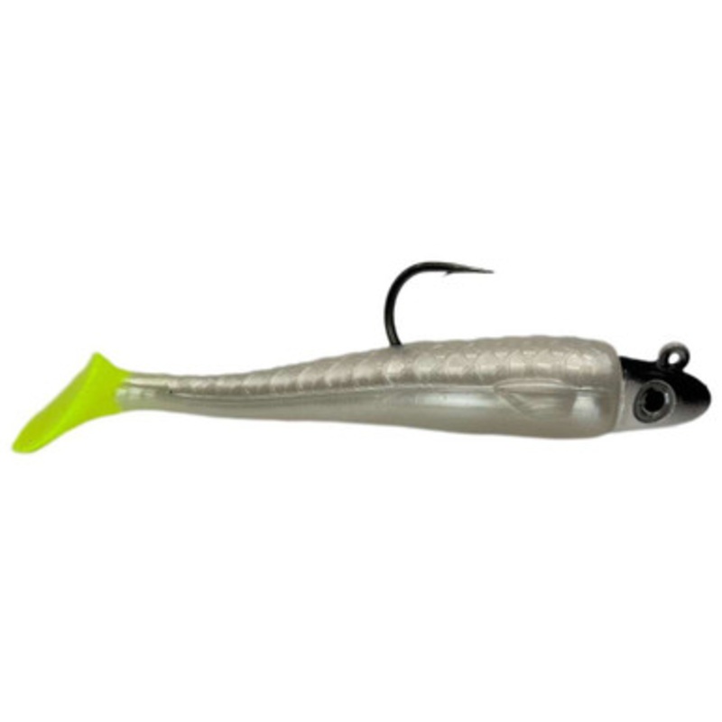 RonZ Z-Fin Original Series Rigged Paddletail - 5in - 1.5oz - Pl/Chrt