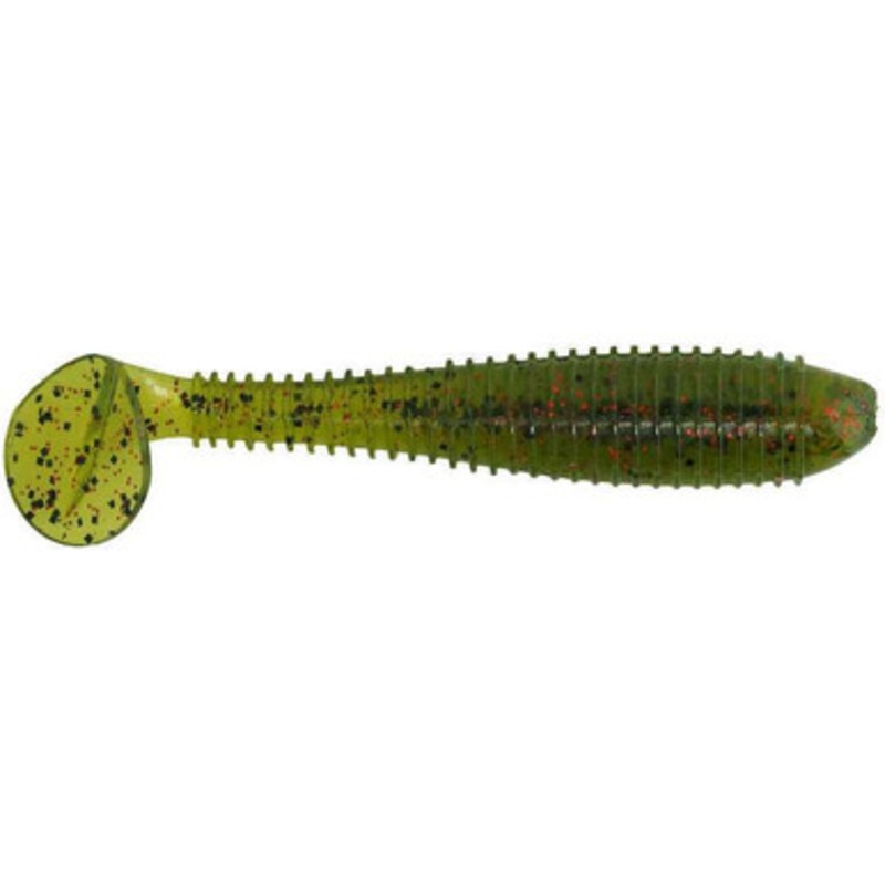 Bass Assassin Lit'l Boss Swimbait- Watermelon/Red Glitter