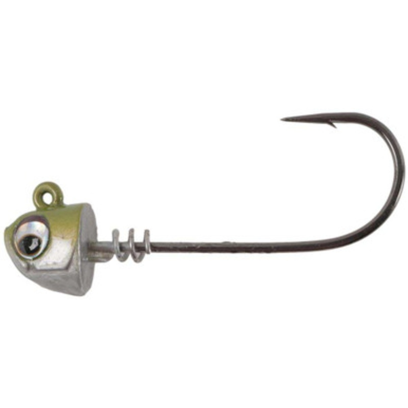 No Live Bait Needed Screwlock Jigheads - 8'' Bait - 1 1/2oz - Grn Back