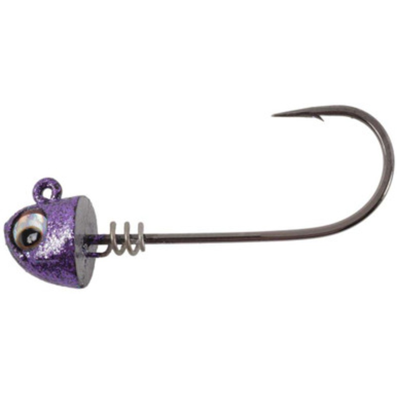 No Live Bait Needed Screwlock Jigheads - 8'' Bait - 1 1/2oz - Prpl Haz