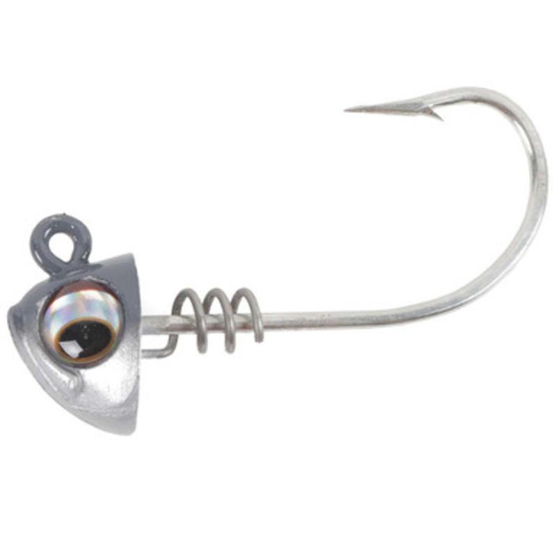 No Live Bait Needed Screwlock Jigheads - 5'' Bait - 1oz - Mullet Run