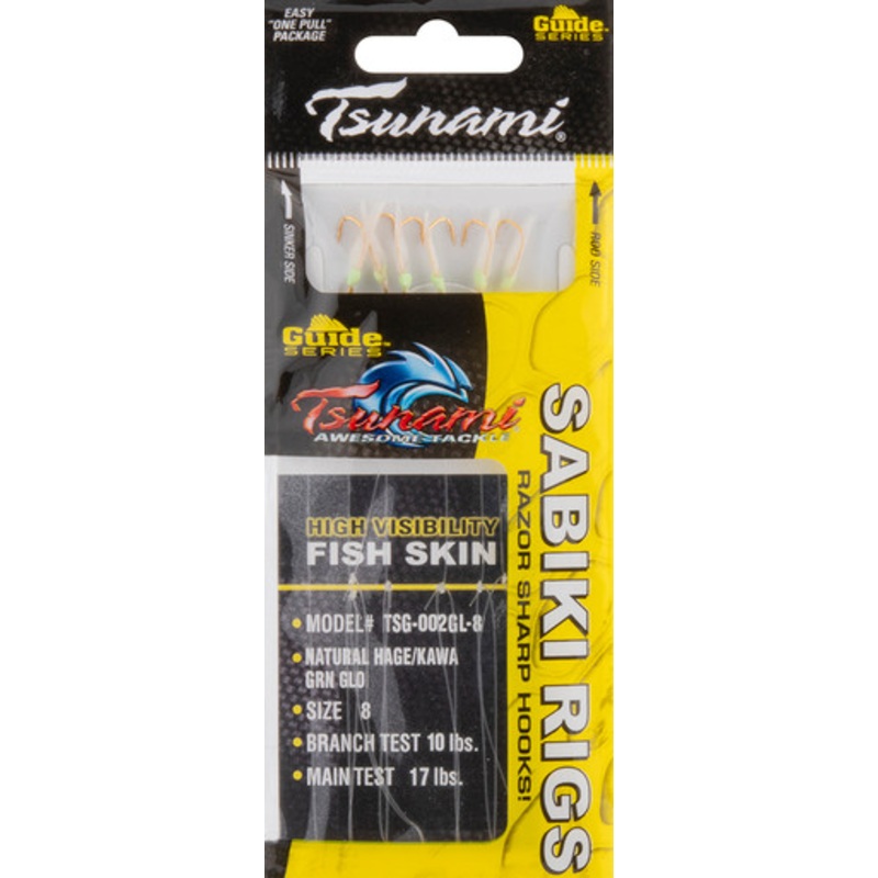 Tsunami Guide Series Sabiki Rig - Natural Glow - 8