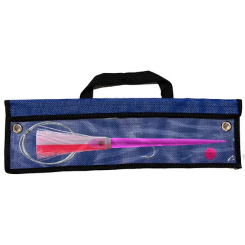 WolfPack Tackle Ahi Pre-Rigged Trolling Lure - 3.5oz - Glow Pink Head - Crystal/Pink Hair
