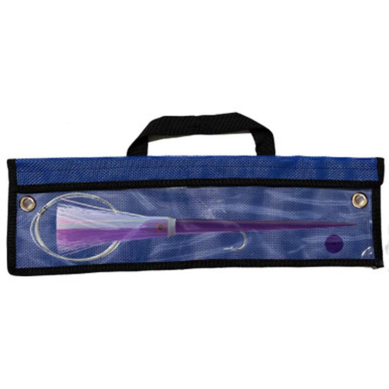 WolfPack Tackle Ahi Pre-Rigged Trolling Lure - 5.5oz - Betta Purple Head - Crystal/Purple Hair