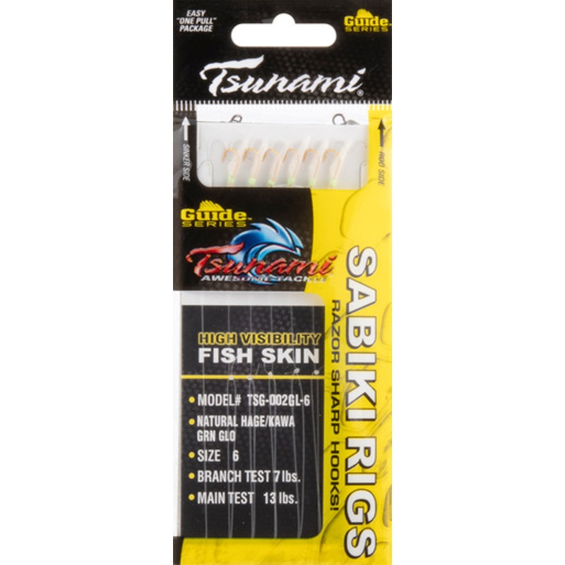 Tsunami Guide Series Sabiki Rig - Natural Glow - 6