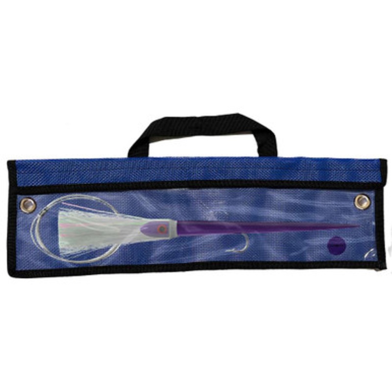 WolfPack Tackle Ahi Pre-Rigged Trolling Lure - 1oz - Betta Purple Head - Crystal Hair