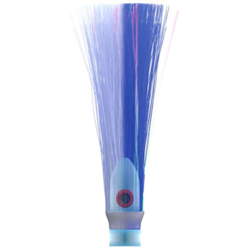 WolfPack Tackle Ahi Trolling Head - 5.5oz - Glow Blue Head - Sky Blue/Blue Hair