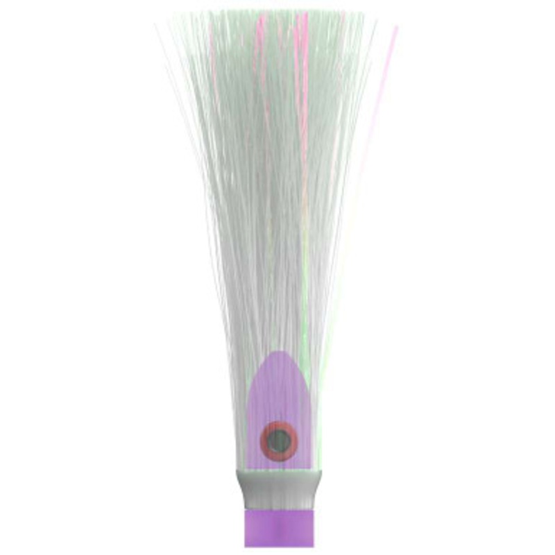 WolfPack Tackle Ahi Trolling Head - 5.5oz - Glow Purple Head - Crystal Hair