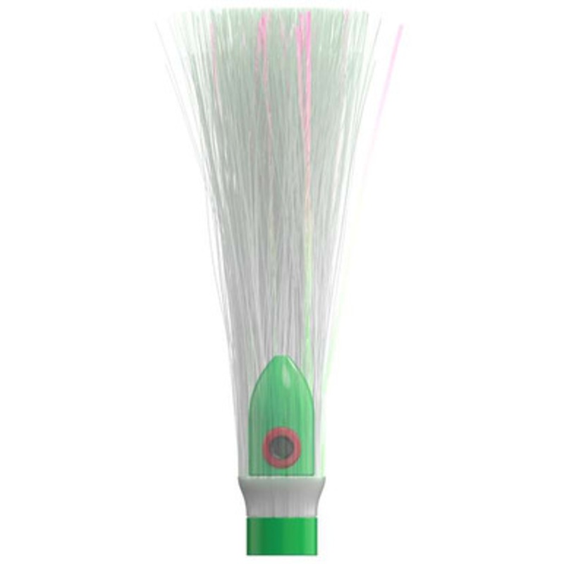 WolfPack Tackle Ahi Trolling Head - 5.5oz - Kelp Green Head - Crystal Hair