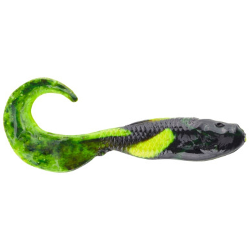 Berkley Gulp! Saltwater Swimming Mullet - 4in - Black Chartreuse Fuze