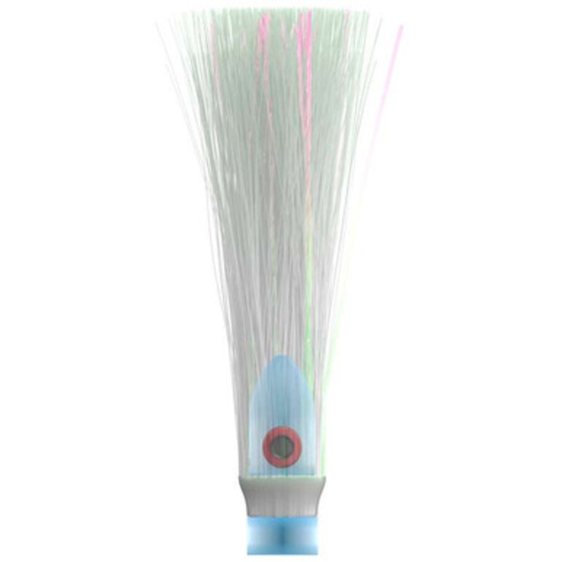 WolfPack Tackle Ahi Trolling Head - 5.5oz - Glow Blue Head - Crystal Hair