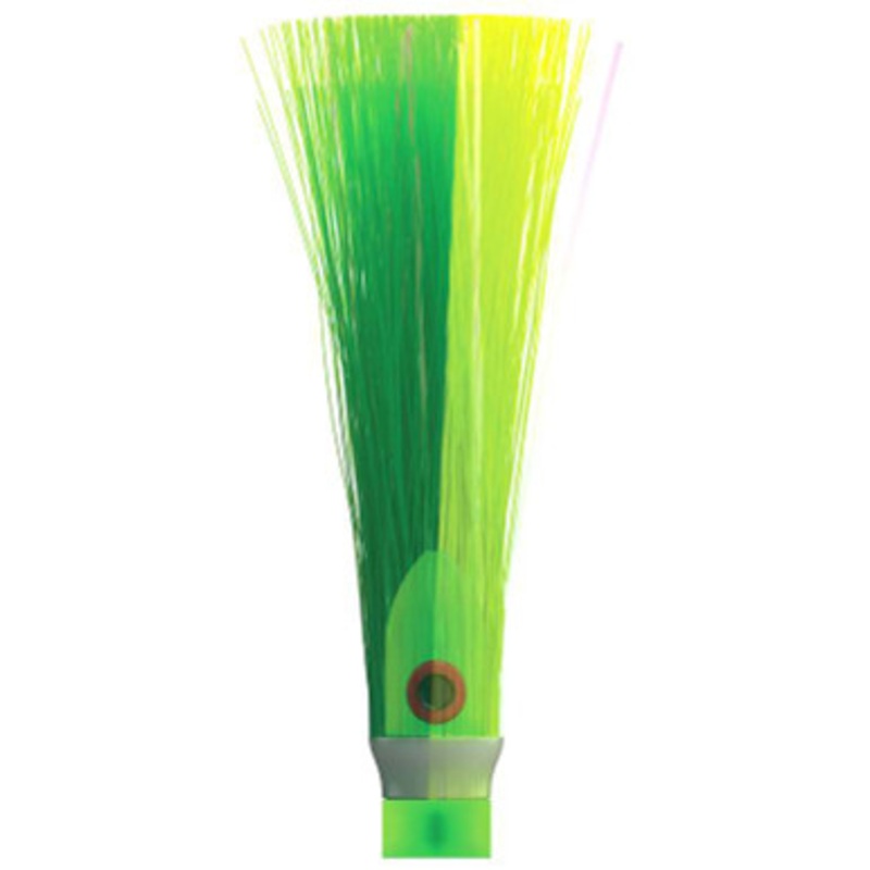WolfPack Tackle Ahi Trolling Head - 5.5oz - Glow Green Head - Green/Chartreuse Hair