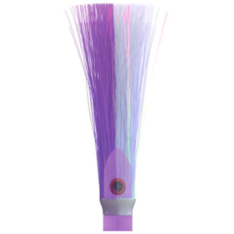 WolfPack Tackle Ahi Trolling Head - 5.5oz - Glow Purple Head - Crystal/Purple Hair