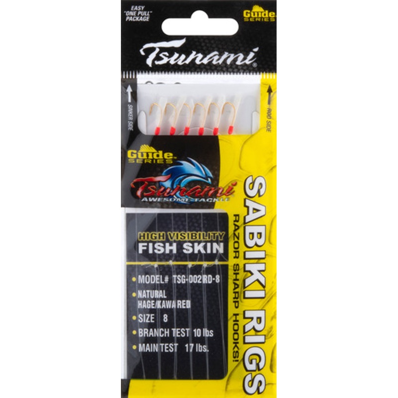 Tsunami Guide Series Sabiki Rig - Natural Red - 8