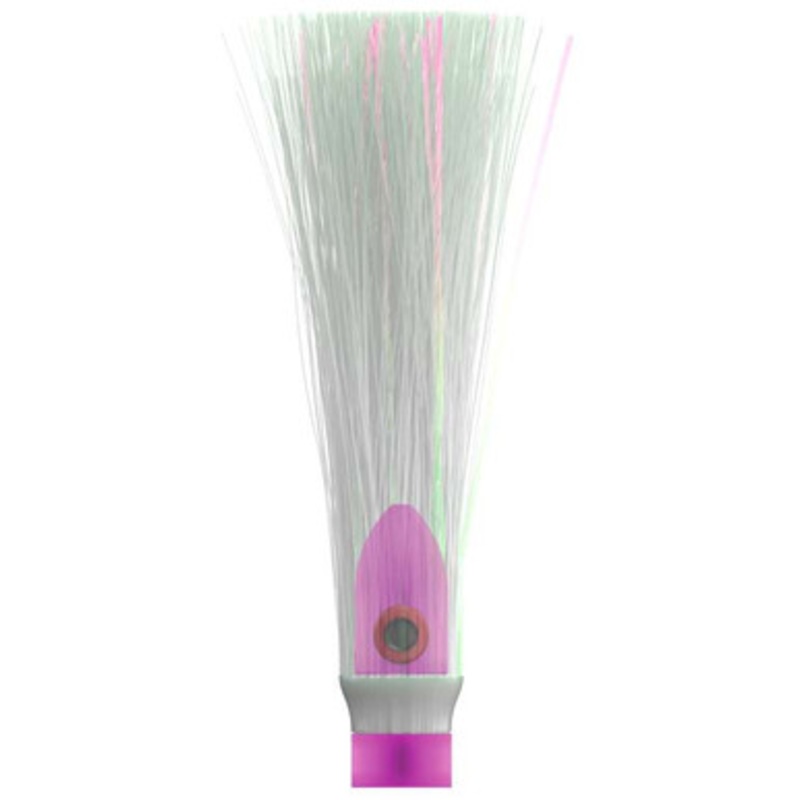 WolfPack Tackle Ahi Trolling Head - 5.5oz - Glow Pink Head - Crystal Hair