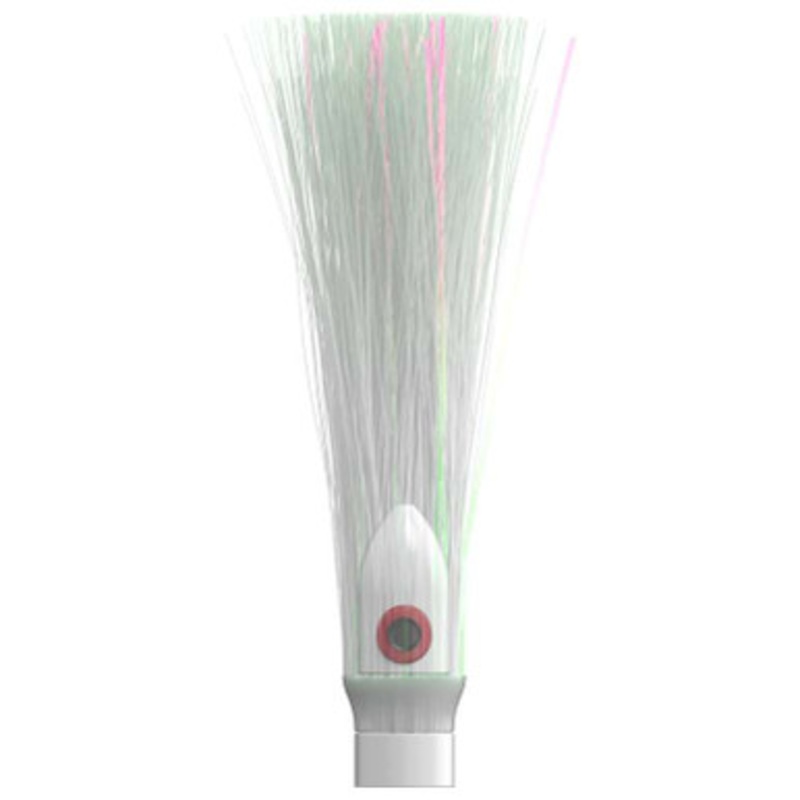 WolfPack Tackle Ahi Trolling Head - 5.5oz - Snow White Head - Crystal Hair