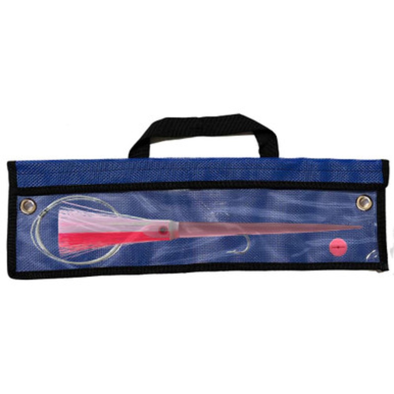 WolfPack Tackle Ahi Pre-Rigged Trolling Lure - 3.5oz - Salmon Pink Head - Crystal/Pink Hair