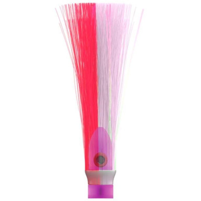 WolfPack Tackle Ahi Trolling Head - 5.5oz - Glow Pink Head - Crystal/Pink Hair
