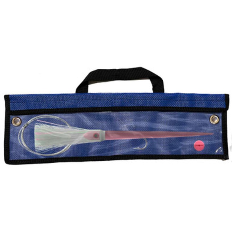 WolfPack Tackle Ahi Pre-Rigged Trolling Lure - 3.5oz - Salmon Pink Head - Crystal Hair